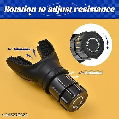 Detail view of the EzyBreath breathing trainer designed for adjustable-resistance breathing exercises