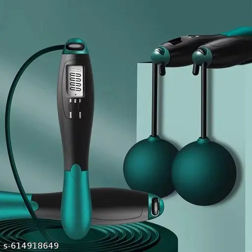 EzyBreath smart cordless digital jump rope with handles and skip counter
